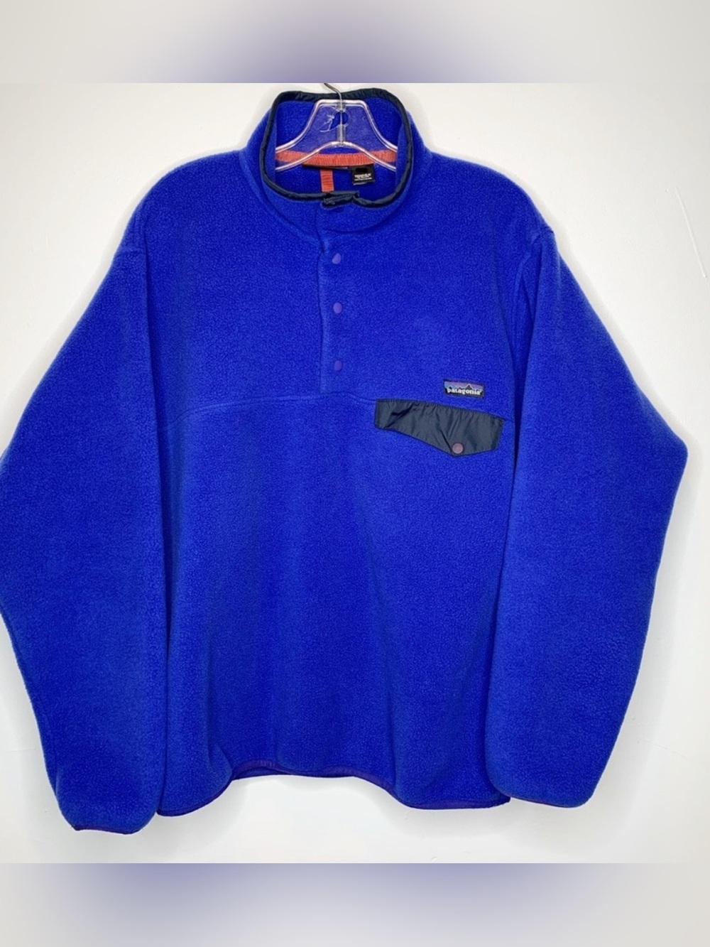 Vintage Patagonia Synchilla T-Snap Pullover Sweater Blue - Large